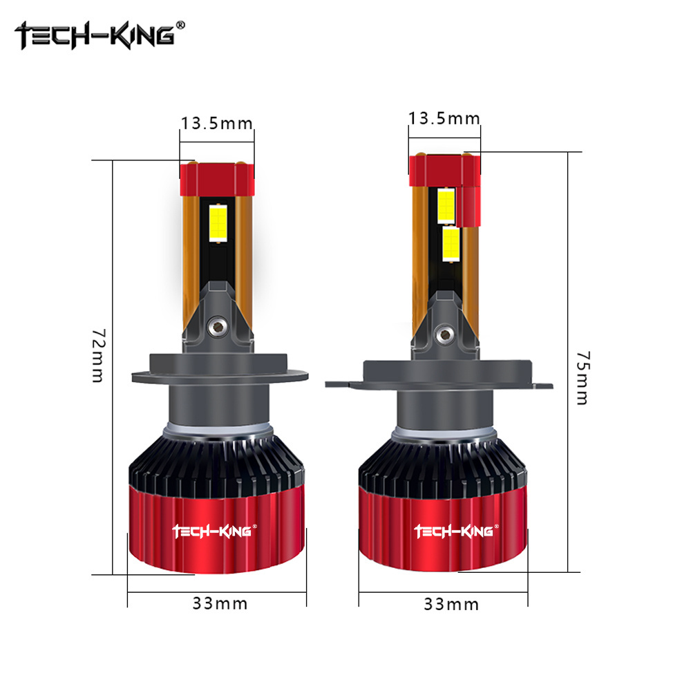 TECH-KING F60 Bright Led car head light Bulb H1 H4 H7 9005 9006 9012 Auto Lighting Systems 90W 12000LM CANBUS EMC headlamp bulb