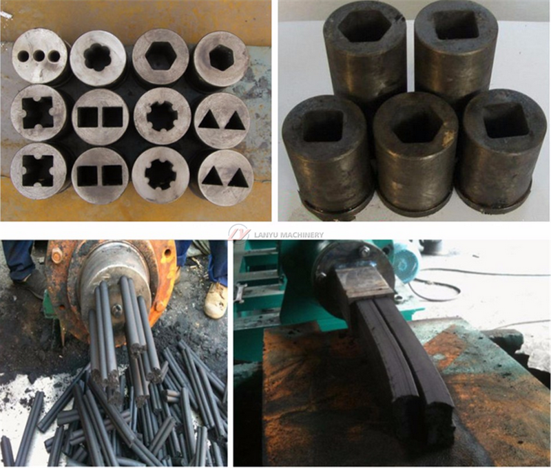 lanyu sexangle briquette making machine/smokeless coal briquettes/cube shisha charcoal machine