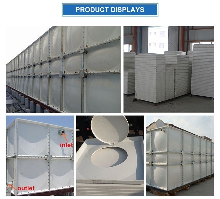 High Quality SMC water containers professional GRP panel storage water tank factory