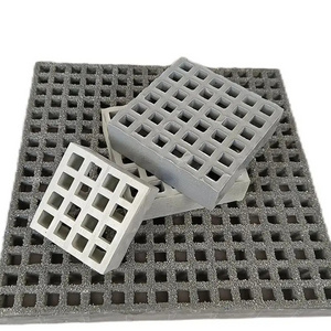 High Strength 38mm*38mm*19mm*19mm Mini Mesh FRP Grills, Fiberglass Composite FRP GRP Molded Gratings for Walkway