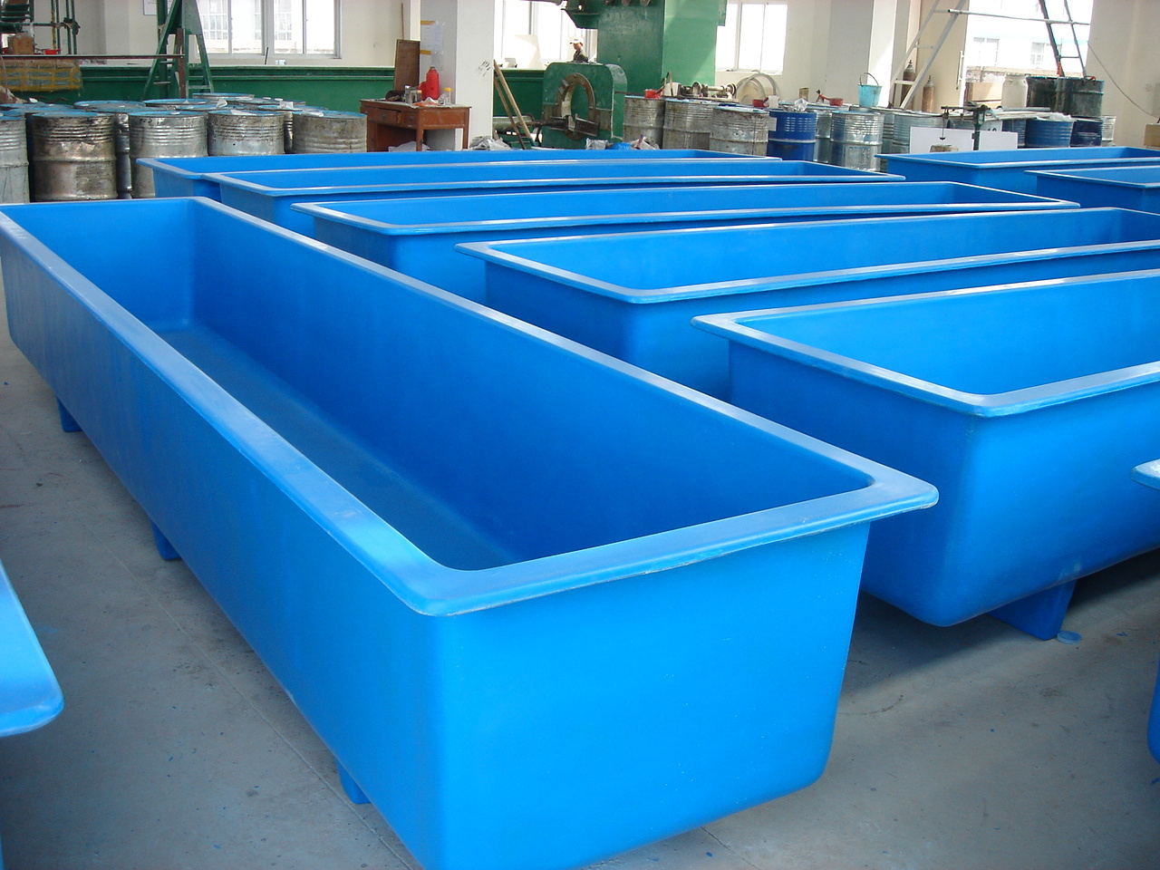 Aquaculture Farm Fiberglass Molded Fish Tank/Fishbreeding Pool, Circular Rectangular FRP GRP Fish Farming Tank Shrimp Pond