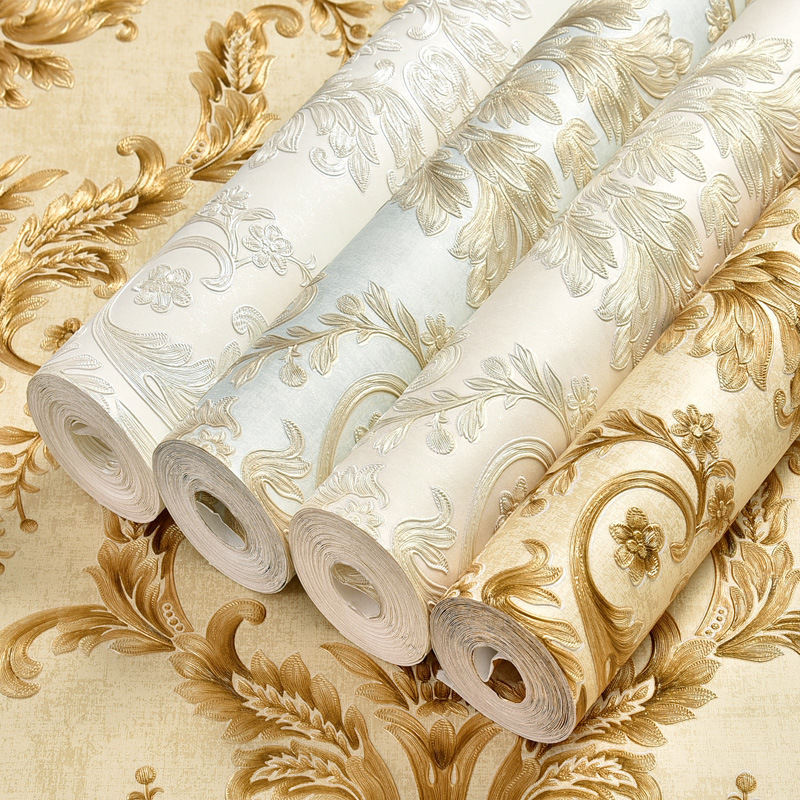 White Embossed 3d Floral Texture Thick Wallpaper Bedroom Living Room Contact Wall Paper Self Adhesive Wallpapers Roll Home Decor