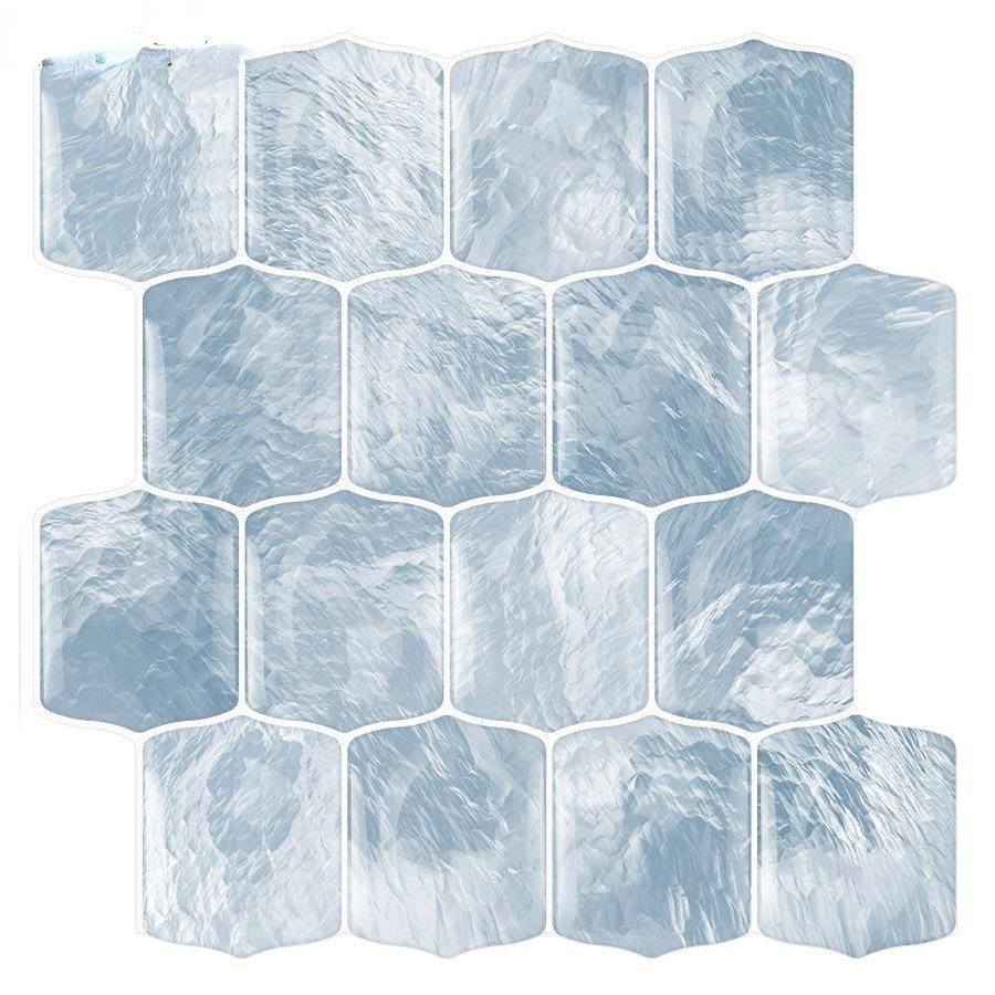 Blue Crystal 3D Wall Sticker Kitchen Waterproof Tile Peel and Stick Wallpapers Home Wall Decoration