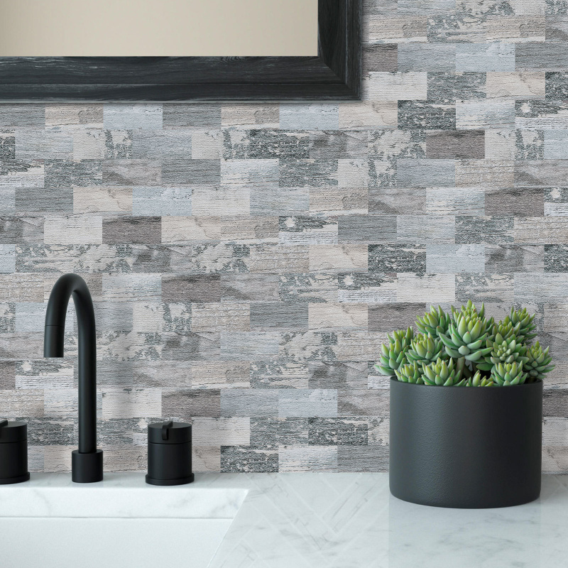 Eco-friendly Self-adhesive Wallpaper with 3D Brick Pattern Used for Indoor Walls