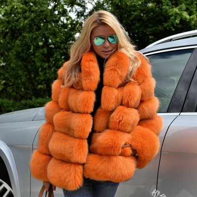 New winter coats wholesale thick and loose temperament pure color fashion Artificial fur plus rabbit fur woman plus size coat BestSuppliers