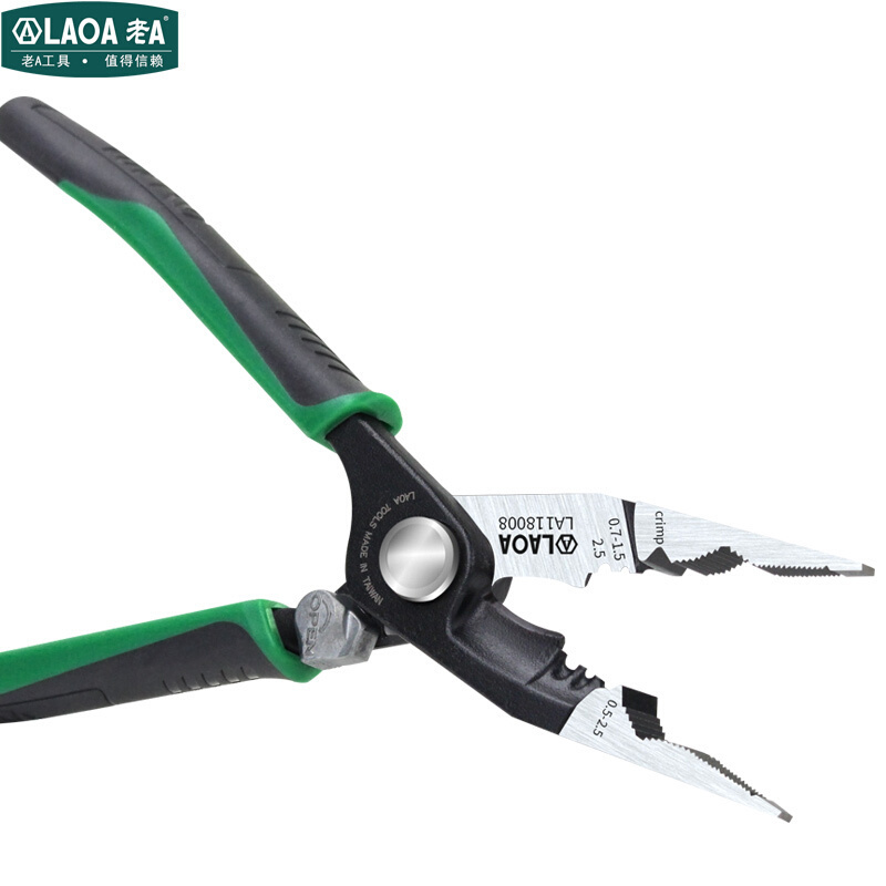 LAOA 8 inch Multitool Pliers Nippers Combination needle nose pliers function With Lock Function