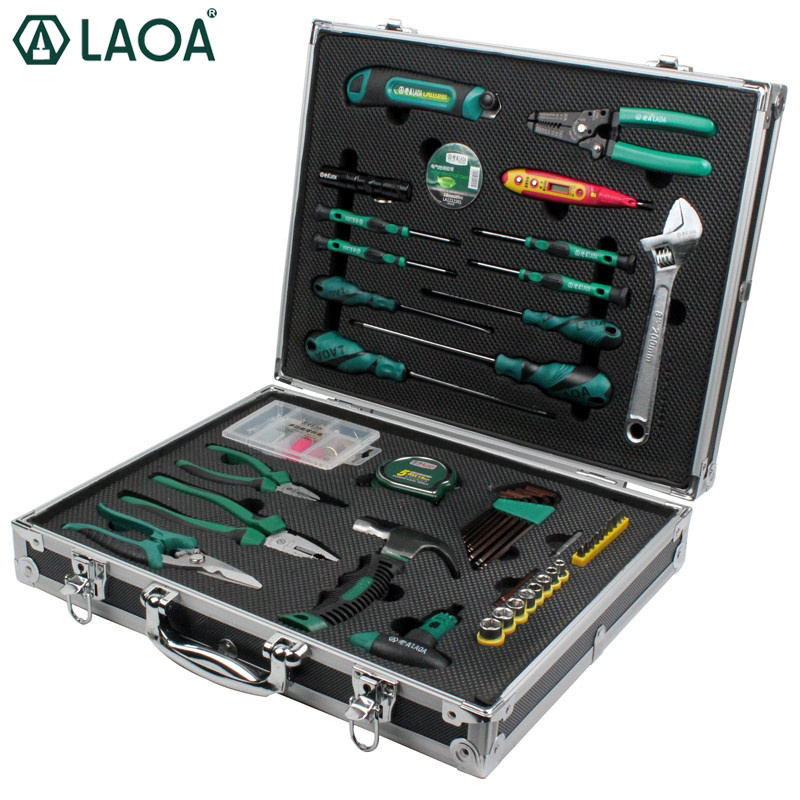 55 in 1 High grade aluminum tool box with tools