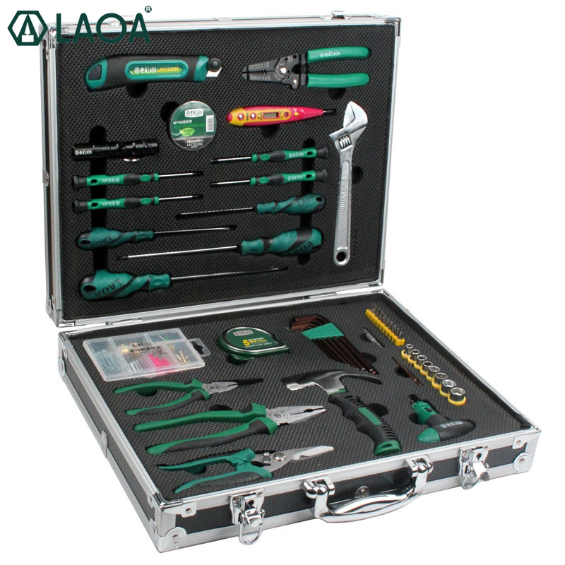 55 in 1 High grade aluminum tool box with tools