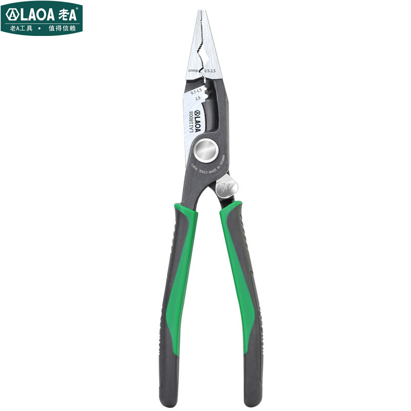 LAOA 8 inch Multitool Pliers Nippers Combination needle nose pliers function With Lock Function