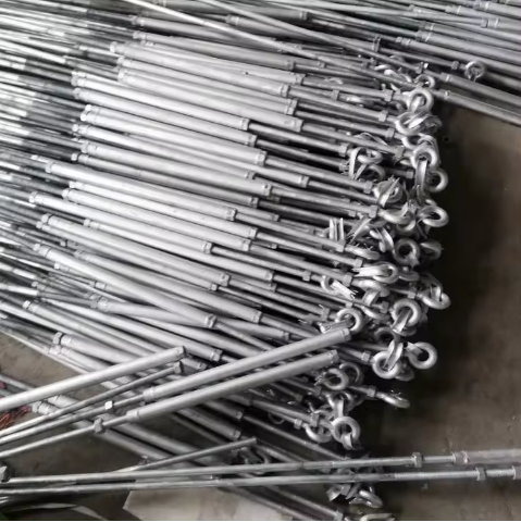 Hot Dip Galvanized Steel Stay Rod with Bow Base Plate & Thimble Non-Adjustable & Adjustable Tubular-Line Hardware