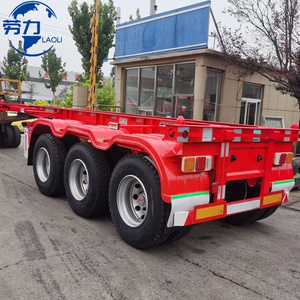 20ft 40ft platform trailer 45ft Skeleton Skeletal Container Semi Trailer 40ft Container Chassis for container carrier parts