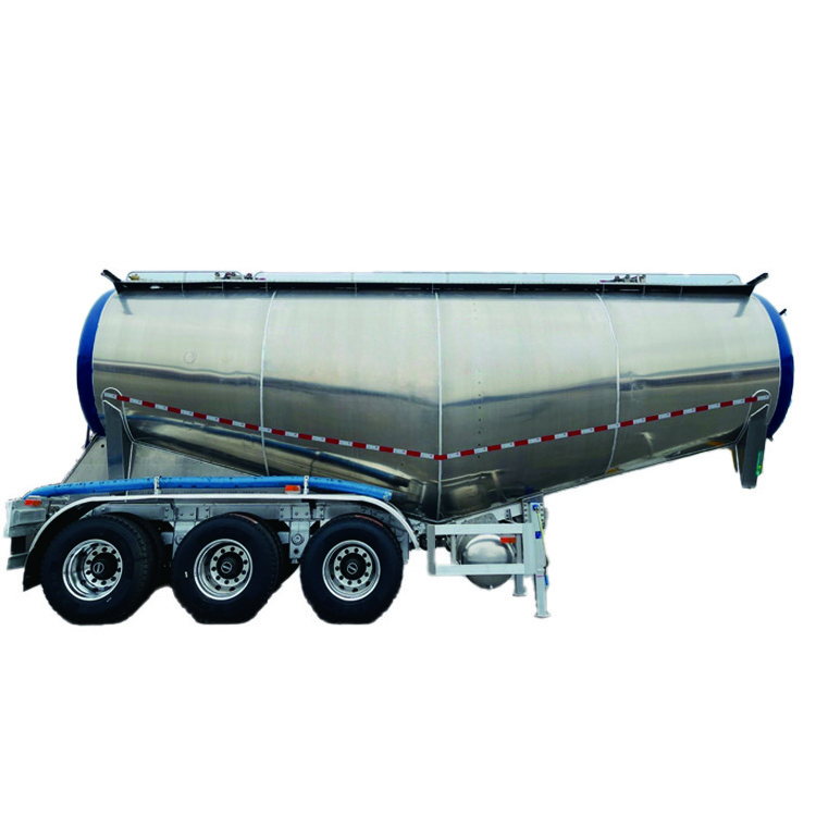 3 Axle Dry bulk cement powder tank semi trailer cement bulk  carrier aluminum cement bulker  for sale