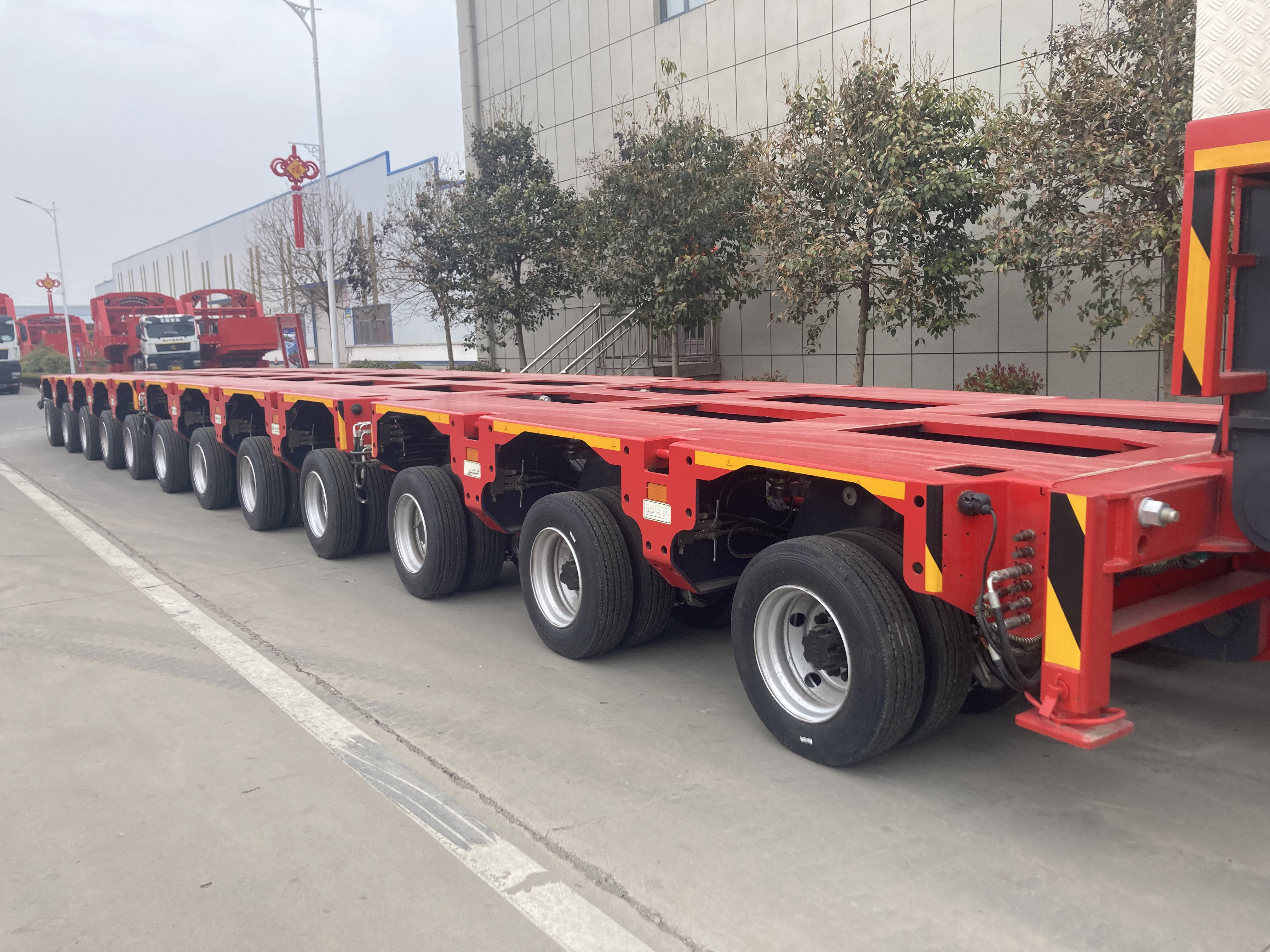 12 axles heavy load self-propelled modular transporter hydraulic drop deck semi trailer modular trailers manufacturer