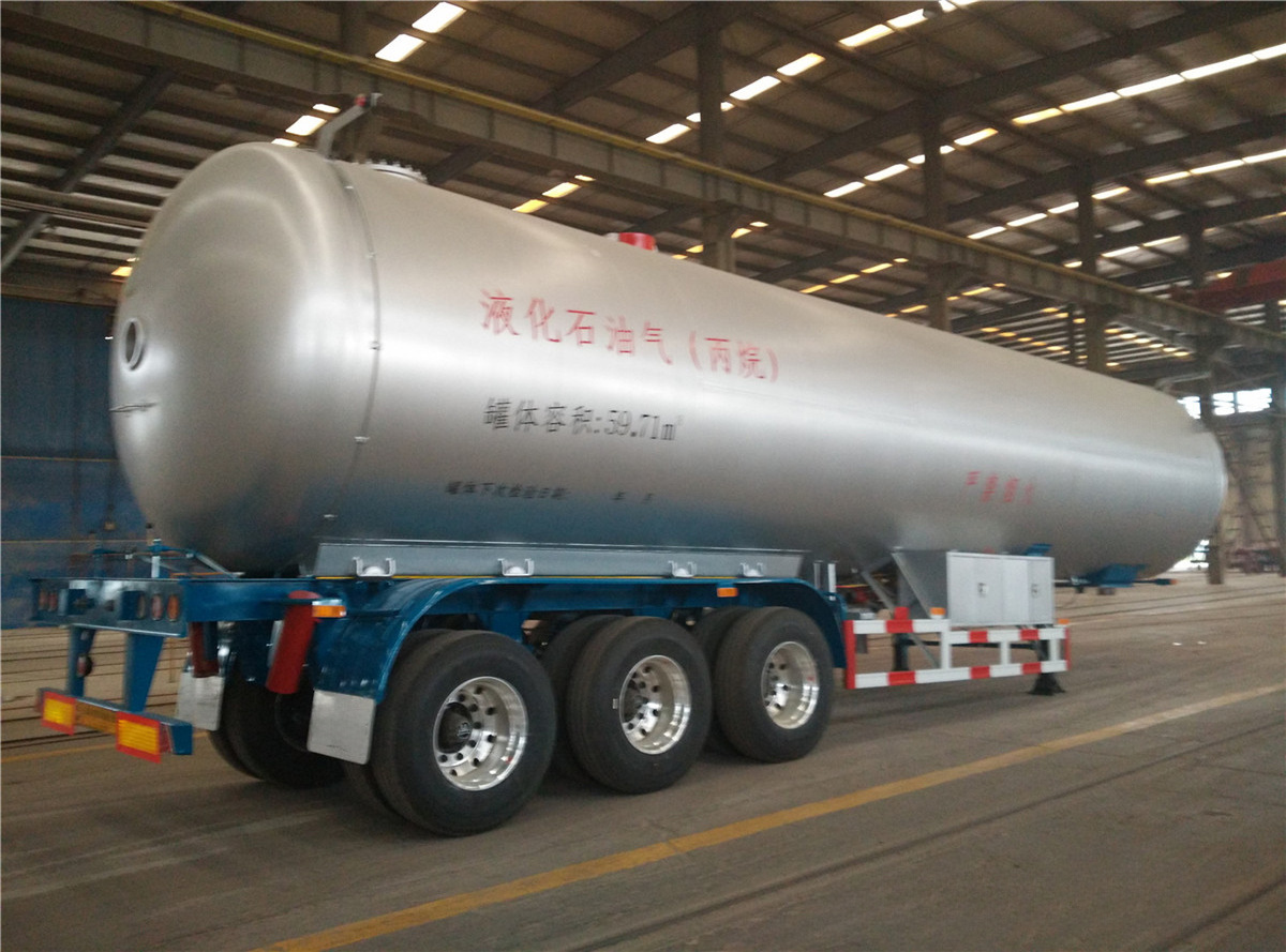 ASME ADR Standard LPG bulk trailers 62CBM lpg tanker trailer hot sale in Russia