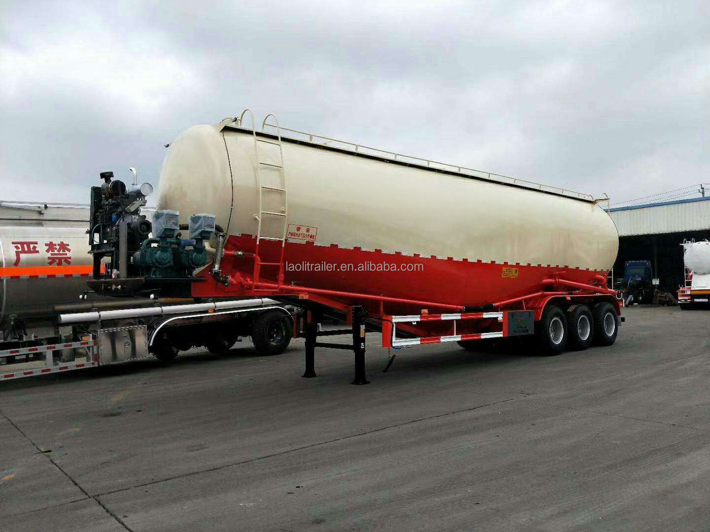 Bulk cement tanker 35m3 40m3 50 ton dry bulk cement tank semi trailer manufacturers