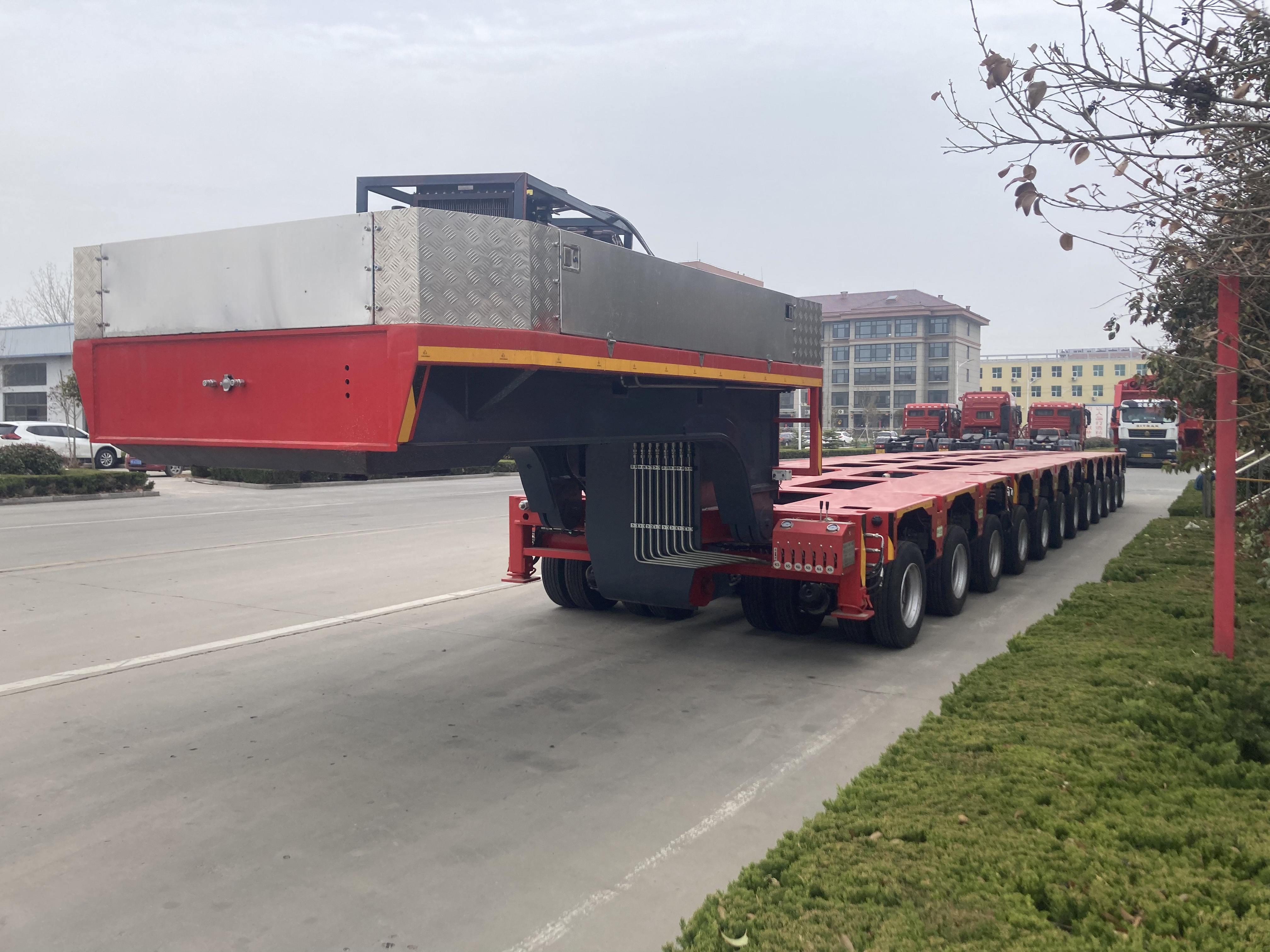 12 axles heavy load self-propelled modular transporter hydraulic drop deck semi trailer modular trailers manufacturer