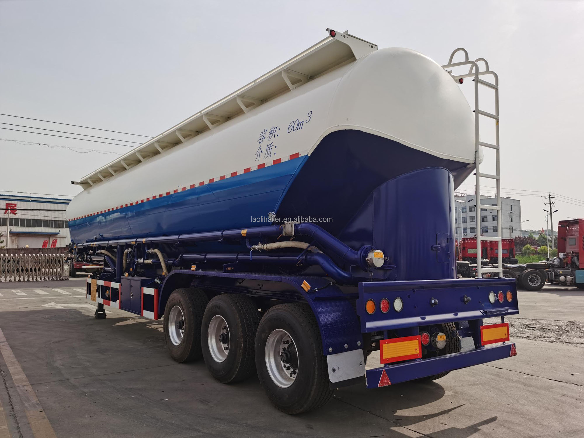 Bulk cement tanker 35m3 40m3 50 ton dry bulk cement tank semi trailer manufacturers