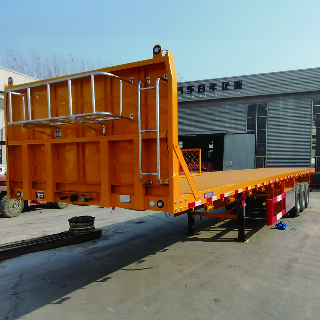 30-80 Tons 2 axles 3 axles 4 axles Flatbed 20ft 40ft 45ft Container Semi truck trailer or Flatbed Cargo Semi truck trailer