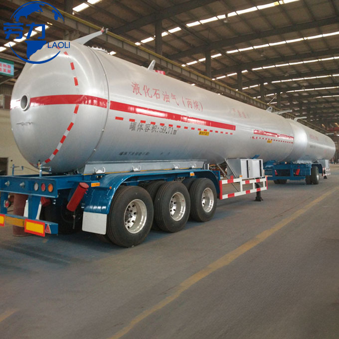 ASME ADR Standard LPG bulk trailers 62CBM lpg tanker trailer hot sale in Russia