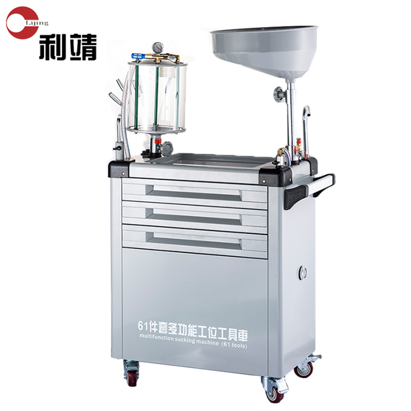 Professional Auto Maintenance Industry Long Service Life Portable Tool Chest Set With Pneumatic Waste Oil Drainer