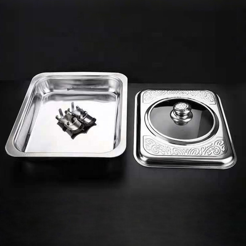 Southeast Asia Serving Buffet Chafing Dish Hotel Used Cheap Alcohol Stove Plate Stainless Steel Chafing Dish For Food Warmer