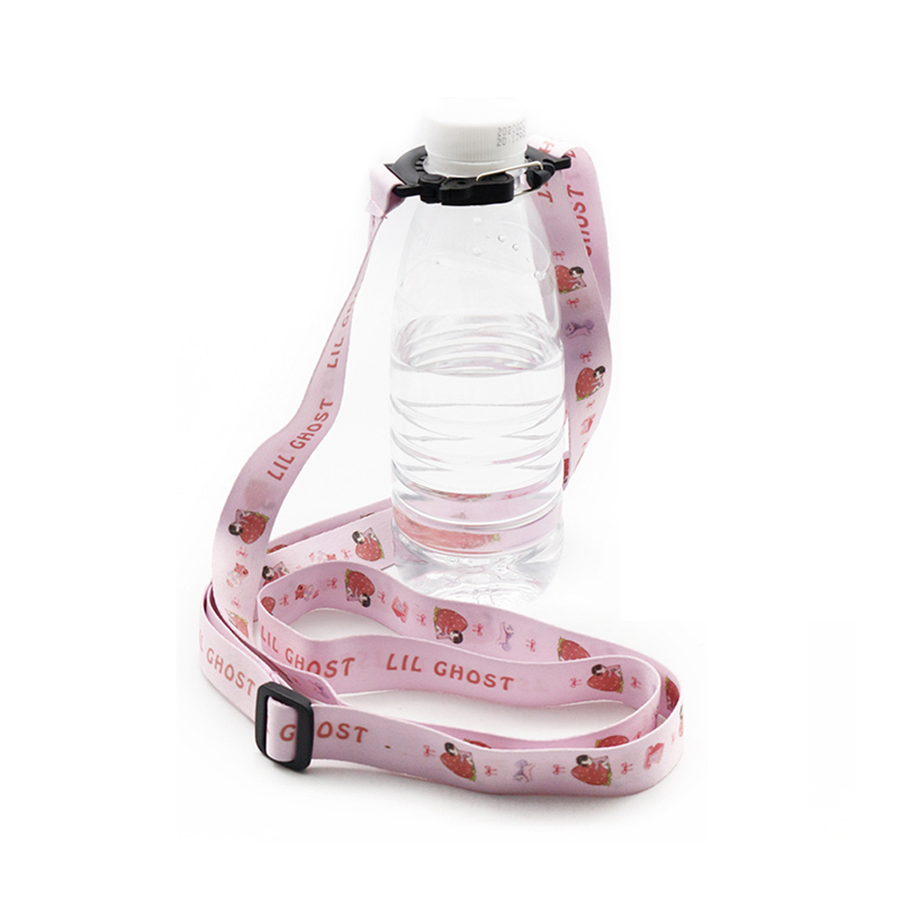 Good price custom blank polyester wrist neck strap adjustable length durable wine glass drink beer water bottle holder lanyard