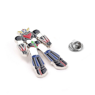 Creative Custom Robot Soft Enamel Pin Metal Emblem Zinc Alloy Cool Character Lapel Pin Badge