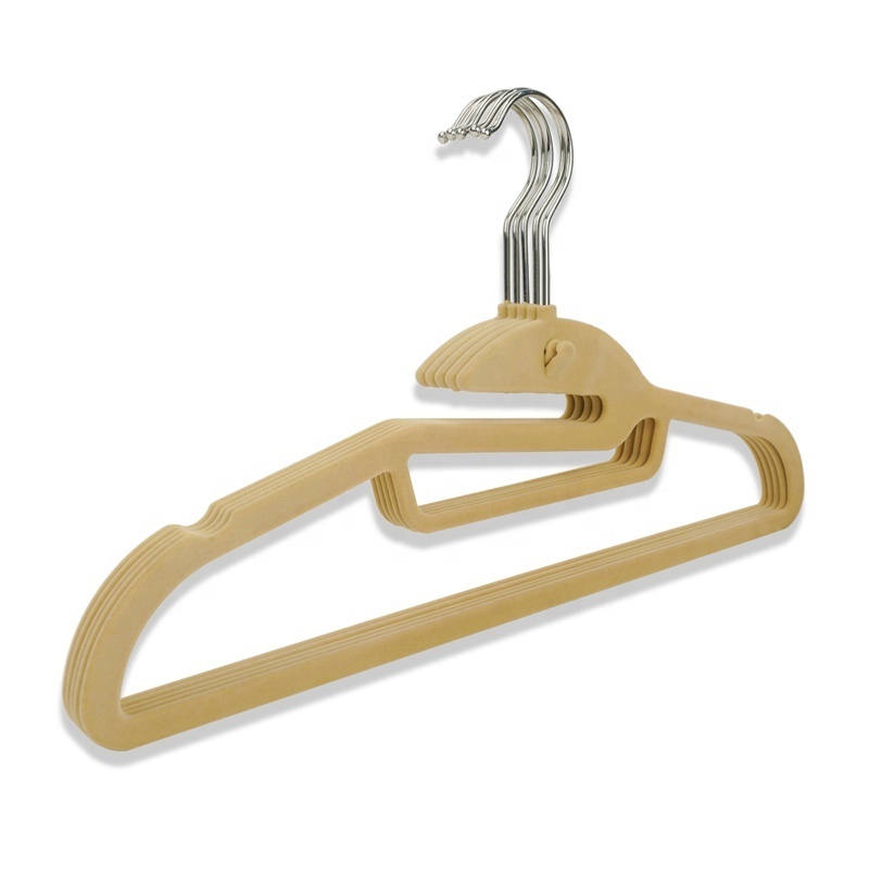 Multifunctional High Quality Custom Hangers For Cloths Space Saving Non Slip Connector Hooks Flock Clothes Rack