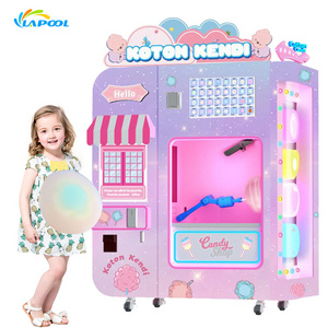 New Design Professional Commercial Automatic Cotton Candy Floss Vending Machine For Business