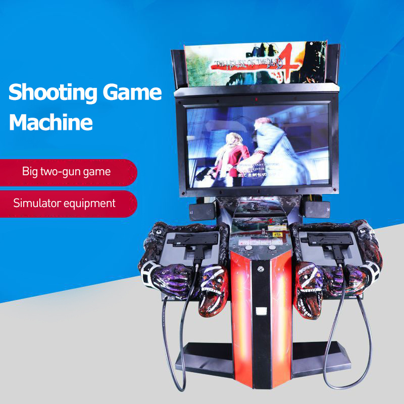 New Amusement Theme Park Equipment 55 Inch Screen Arcade Video Game 2 Players Coin Operated Shooting Machine