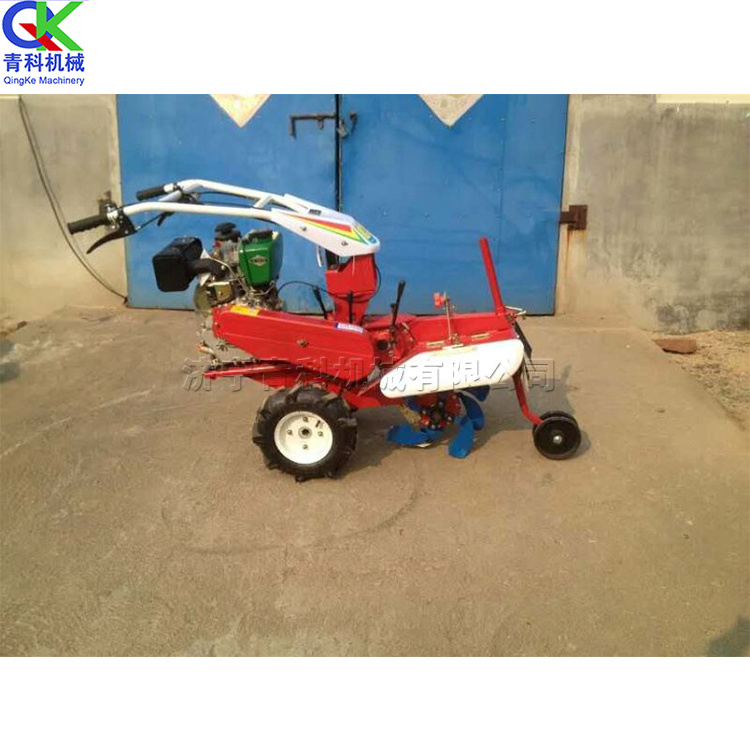 Green onion soil cultivation machine agricultural multifunctional ditching greenhouse soil loosening diesel rotary tiller