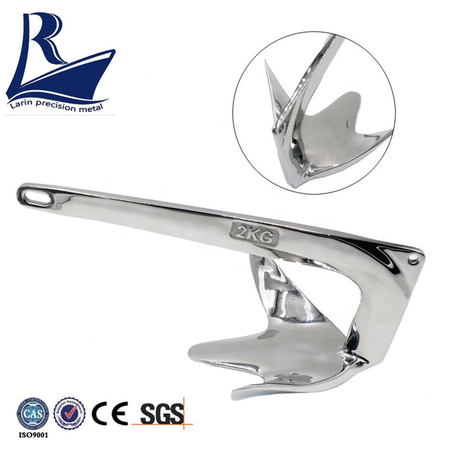 boat Anchor Manufacturers polishing stainless steel bruce anchor 50kgs