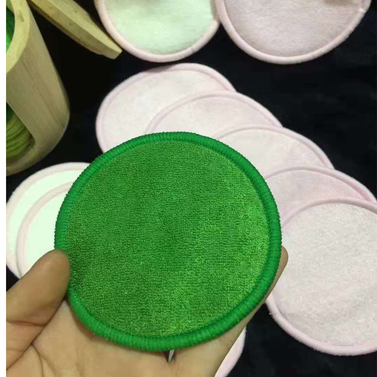 Washable Eco Friendly Make-up Remove Reusable Face Cleaning Pads Hemp Bamboo Velour Velvet Terry Cotton Makeup Facial Pad