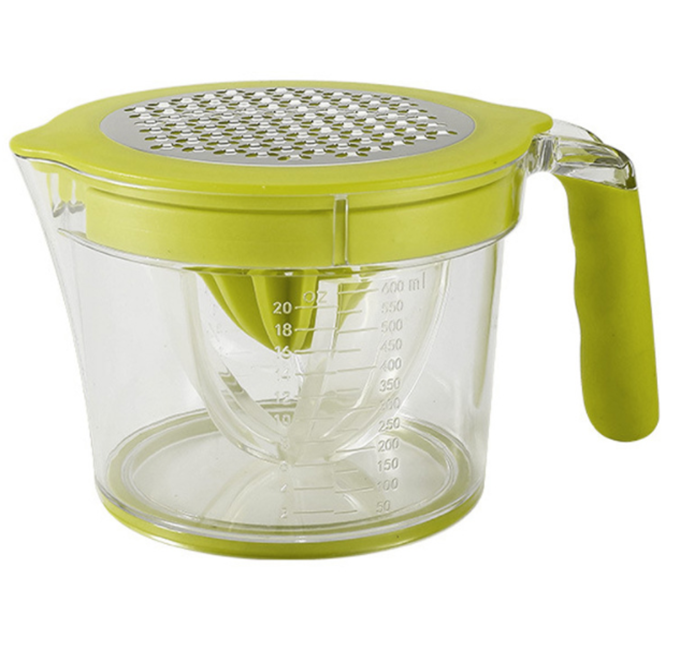 Kitchen Multi-functional 3 in 1 Manual Orange Lemon Juicer Fruit Squeezer Vegetable Grater Slicer