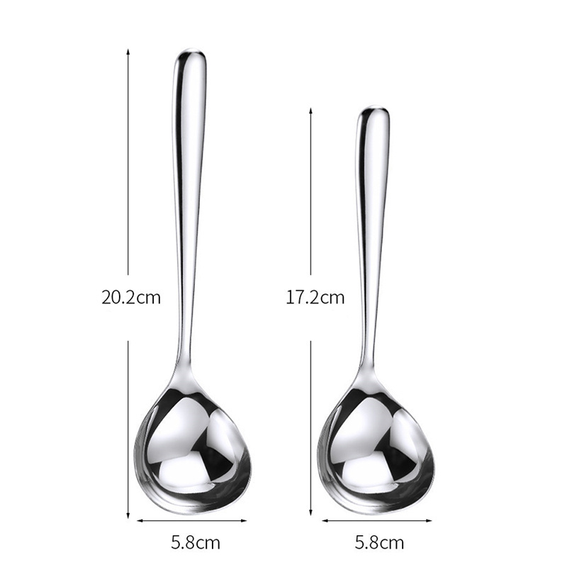 wholesale Custom 2 piece German stainless steel restaurant deepening sauce gravy soup spoon names of kitchen tools