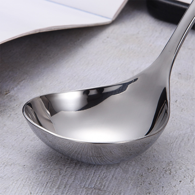 wholesale Custom 2 piece German stainless steel restaurant deepening sauce gravy soup spoon names of kitchen tools