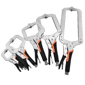 Woodworking Drill Locator Clamps C Type Clip Heavy Duty Clamping Plier Carpenter C Locking Clamp Plier