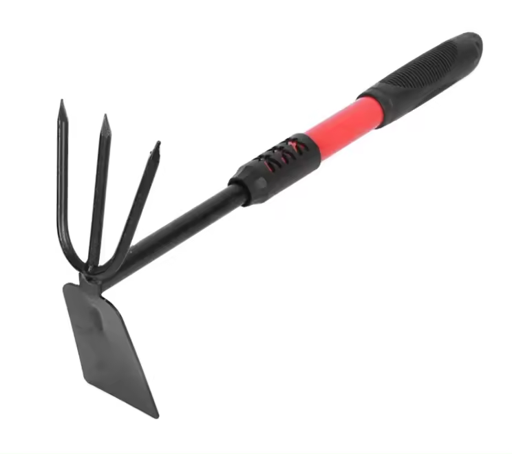 Stock spot plastic handle hardness carbon steel dual-purpose garden hoe with long handle chinese garden hoe