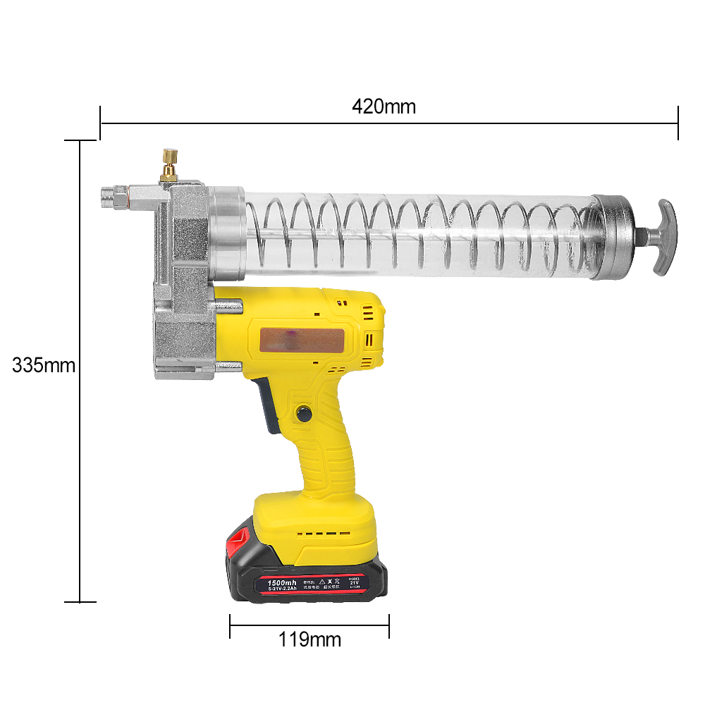 Larix 21V Professional Rechargeable Battery Electric Grease Gun with 400cc 10000 psi Battery Grease Gun Cordless Grease Gun