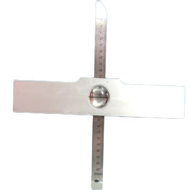 New Arrival  150mm   Aluminum Alloy  Simple  Tyre Tread Depth Gauge With  Magnifying Glass  Simple Depth Measurements