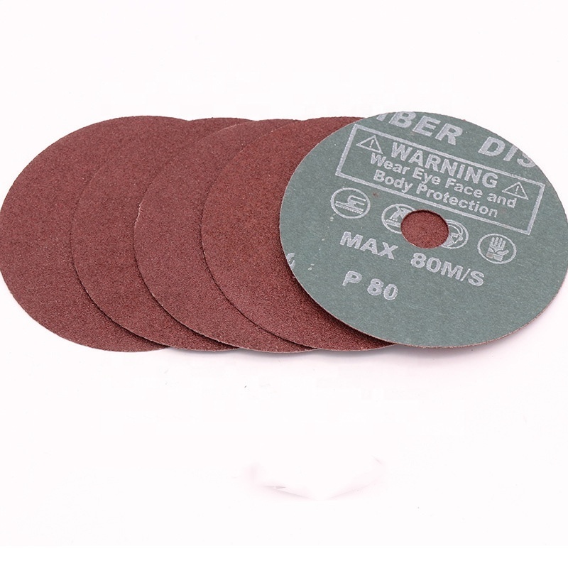 LARIX 5 inch 120 Grit Aluminium Oxide Resin Fiber Discs for polishing