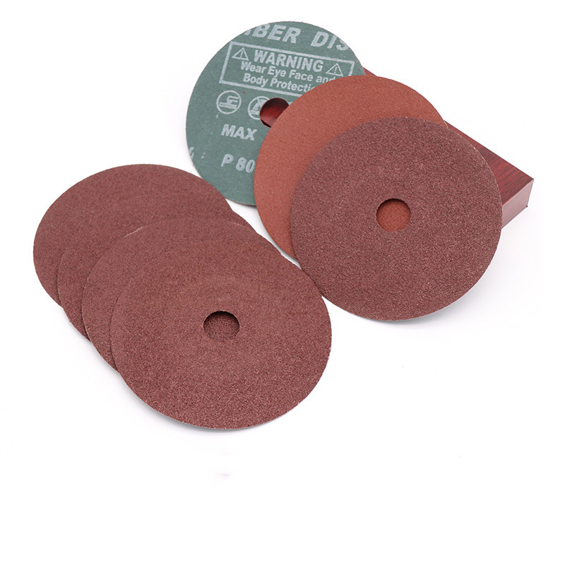 LARIX 5 inch 120 Grit Aluminium Oxide Resin Fiber Discs for polishing