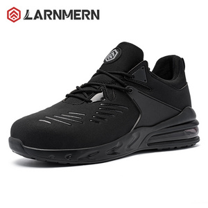 LARNMERN Steel Toe Shoes Slip-on Comfortable Safety Shoes for Men Women Work Shoes Lightweight Sneakers Non-Slip Anti-Smash