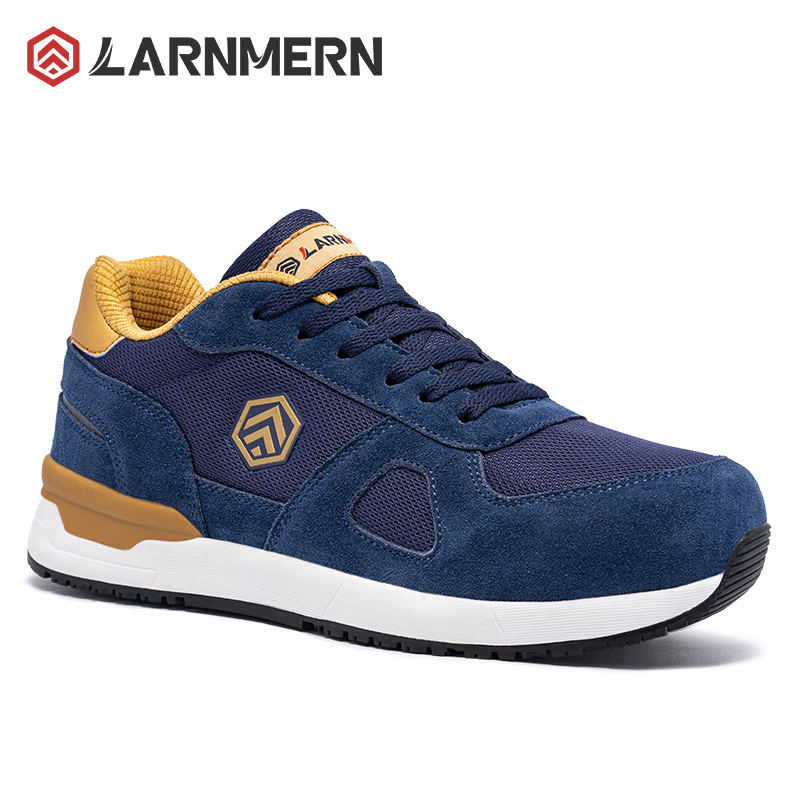 LARNMERN Fashion Breathable Safety Shoes for Men Women Anti-Smashing Construction Shoes Lightweight SRC Anti-Slip Work Shoes