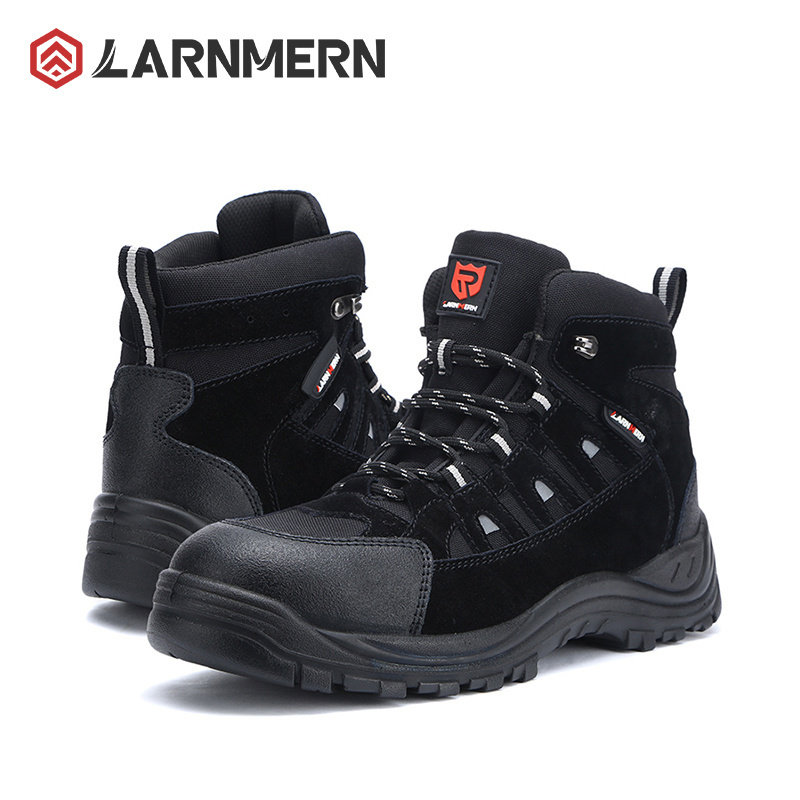 LARNMERN Steel Toe Safety Shoes Boots for Men Women Industrial Construction Genuine Leather Work Boots Puncture Proof Anti-Smash