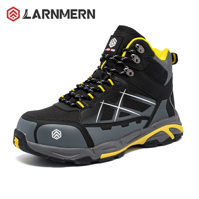 LARNMERN Steel Toe Safety Shoes Men Breathable Work Shoes Anti-Smashing Anti-Puncture Safety Boots Work Boots Hiking boots