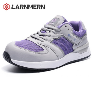 LARNMERN Steel Toe Sneaker Safety Shoes for Women Fashion Comfortable CE Work Shoes Puncture Proof Anti-Slip Anti-Static