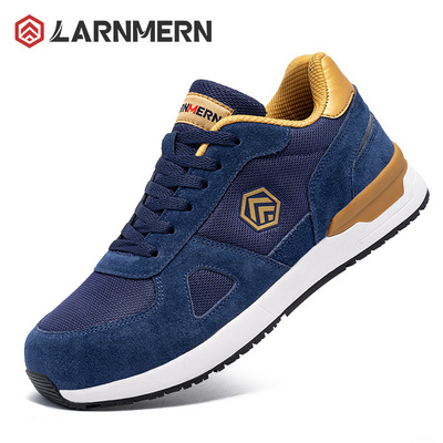 LARNMERN Fashion Breathable Safety Shoes for Men Women Anti-Smashing Construction Shoes Lightweight SRC Anti-Slip Work Shoes