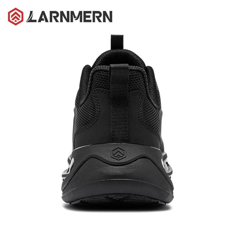 Larnmern Steel Toe Shoes for Men Fashion Safety shoes Slip on Lightweight Work Shoes Anti-Slip Anti-Smash