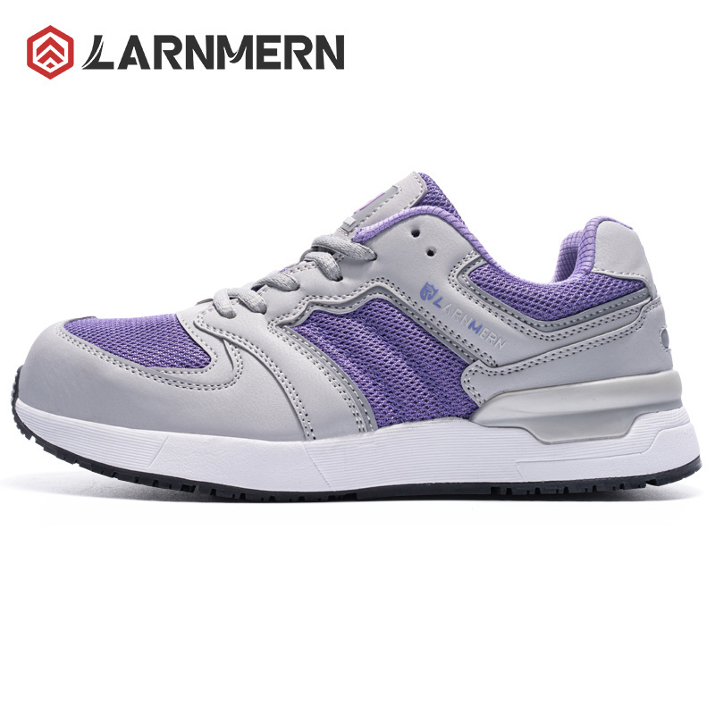 LARNMERN Steel Toe Sneaker Safety Shoes for Women Fashion Comfortable CE Work Shoes Puncture Proof Anti-Slip Anti-Static